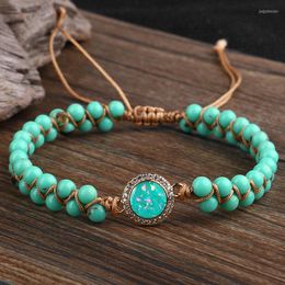 Bracelets porte-bonheur Bracelet perlé en pierre naturelle pour femmes hommes réglable à la main beaided opale pendentif Yoga guérison bijoux goutte