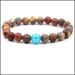 Bedelarmbanden natuursteen armband kwarts malachiet lapis lazi gouden zand foto agaat tijger oog opaal drop levering 2021 mjfashion dhwet