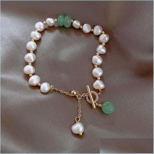 Bracelets de charme bracelet de pendentif de perle en pierre de pierre naturelle pour femme exquise de nouveaux bracelets