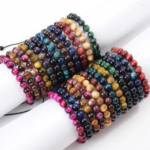 Pulseras de encanto Tigre Natural Tiger Bracelet Reiki Yoga Healing Suck Stone For Women Men Birthday Festival Jewellry