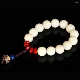 Bracelets de charme Naturel Blanc Bodhi Racine Bouddha Perle Bracelet avec Jade Acacia Bean Lotus Star Moon Lady