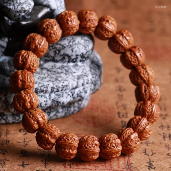 Bracelets porte-bonheur Nature Vajra Bodhi Rudraksha pour hommes méditation Mala perle femmes bijoux prière bouddhisme tibétain Bracelet