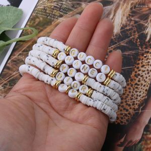 Bracelets porte-bonheur NeeFu WoFu bricolage numérique lettre Boho nom femmes numéro fait à la main personnalisé disque perles Pulseras AfricanCharm Raym22