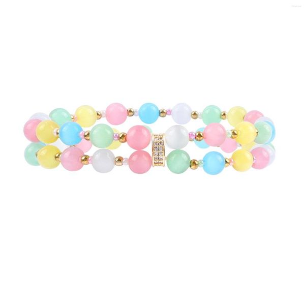 Bracelets porte-bonheur NEKOL perle élastique Bracelet bijoux de luxe accessoires cadeaux dames bijoux en gros perles de mode pour femmes filles