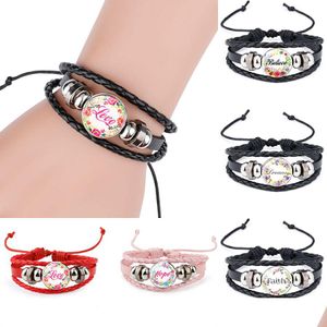 Bracelets De Charme Nouveau Croire Espoir Foi Rêve Amour Pour Femmes Hommes Lettre Inspirante Chaînes De Corde En Cuir Bracelet De Mode Bijoux Diy Dr Dh3Ql