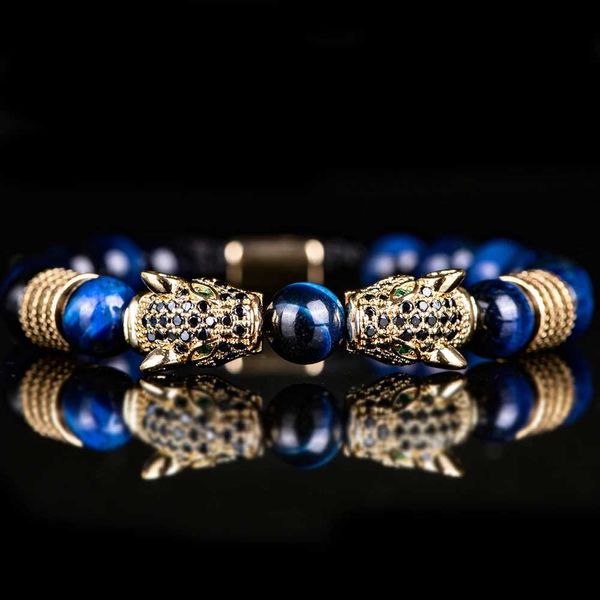 Bracelets de charme Nouvelle tendance Bracelets à la tête à double léopard