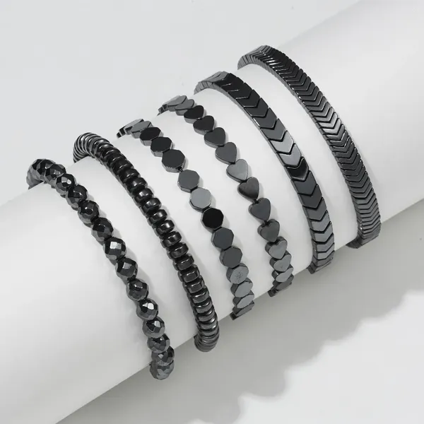 Bracelets de charme Bracelet d'hématite noire non magnétique pour les femmes Men de guéris