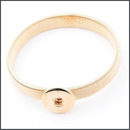 Bedelarmbanden Noosa snap armband sieraden platte band elastische gemberknoppen charme bangle fit diy snaps klassieke drop de lulubaby dhnzr