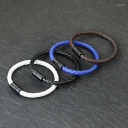 Pulseras con dijes Noter Hombres minimalistas Pulsera de cuero Punk Bangle Homme Regalo para él Accesorios de ocio Leder Brazalete Pulseira Couro Joias