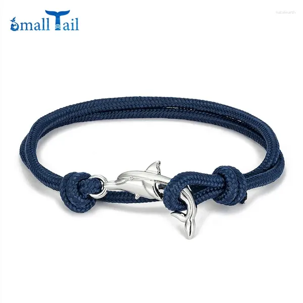 Pulseras de encanto estilo océano cuerda multicapa linda pulsera de delfines hombres mujeres amantes pulsera de playa joyería ajustable homme