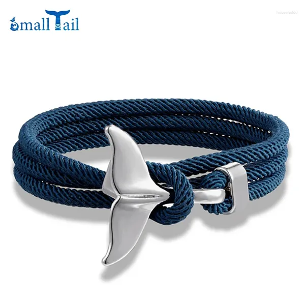 Bracelets de charme Océan Style Baleine Queue Ancre Bracelet Pour Hommes Femmes Multicouche Corde Réglable Couple Mode Amitié Bijoux Cadeau