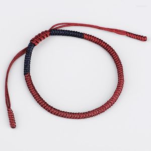 Bracelets de charme Design original Tibétain bouddhiste tressé mélange couleur chanceux noeuds corde bracelet hommes taille réglable béni pour les femmescharm inte