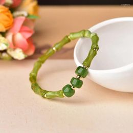 Bracelets de charme Original digne bambou joint brin montant étape par vert femme Bijoux