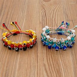 Charm Armbanden ORZTOON Mode Boho Chic Glazen Oogbol Armband Voor Vrouwen Kristal Verstelbare Gevlochten Touw Wrap Vrouwelijke Sieraden Gift