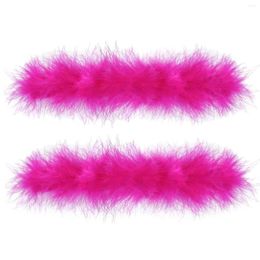 Charm Armbanden STRUISVOGELVEER SLAP Roze Bont Pols Manchetten Voor vrouwen Polsband Zwart Wit Fuchsia Kleur Accessoires