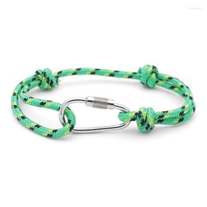 Pulseras con dijes para hombre al aire libre Pulsera minimalista colorida Paracord ajustable tejido a mano Braslet joyería Festival regalo Pulsera Hombre Mujer