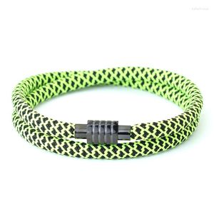 Pulseras con dijes para deportes al aire libre, pulsera para hombre, doble capa, 5mm, cuerda de escala de dragón, brazalete trenzado, joyería minimalista, regalo para amigos, Pulseras