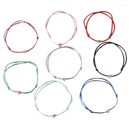 Bracelets à charme pack de 8 bijoux de corde coeur beau et doux