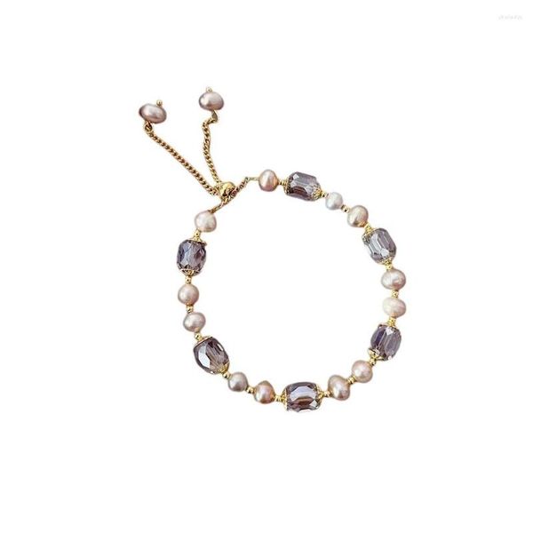 Pulseras con dijes Perla Delicada Estilo simple Joyería de muñeca Hermosa Pulsera cómoda Niñas Regalos de cumpleaños Boda