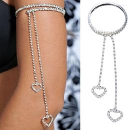 Pulseras con dijes, cadena de brazo con borlas largas con personalidad, brazalete de diamantes de imitación, pulsera de corazón de amor, accesorios de joyería para cumpleaños de amigos