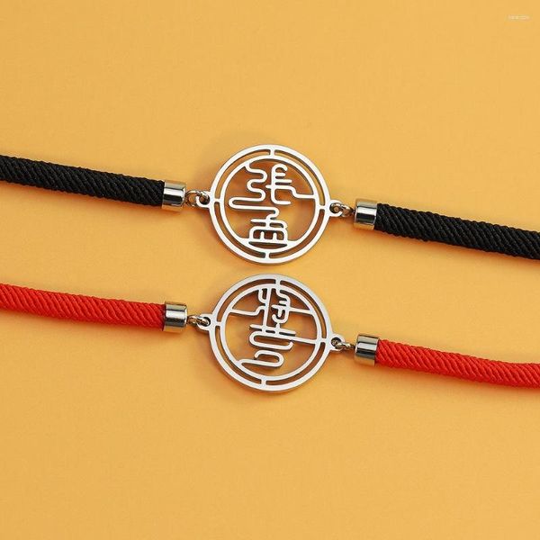 Pulseras con dijes Nombre chino personalizado Pulsera de pareja Regalo de estilo mandarín personalizado Amor y amistad