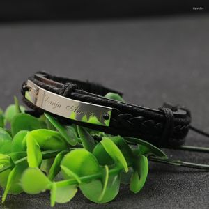 Bracelets de charme personnalisé nom hommes bracelet gravé personnalisé 925 argent massif mémorial
