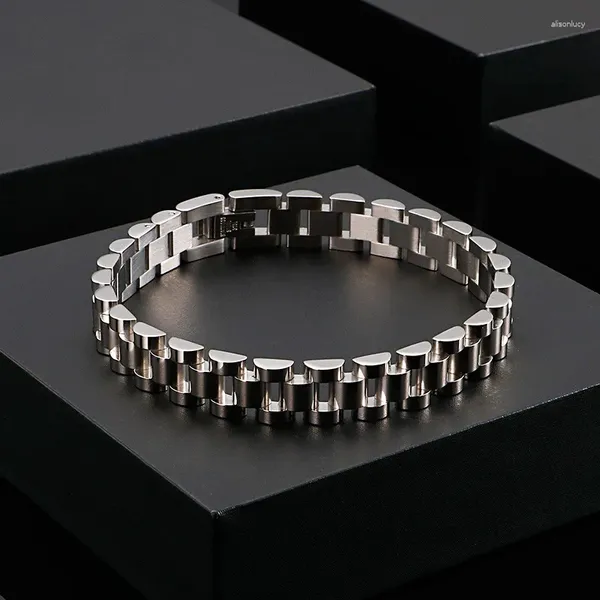 Bracelets de charme Bracelet en acier en titane simple pour les hommes