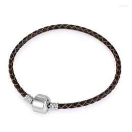 Pulseras con dijes PLC Wrap Woven Moda hecha a mano Hombres Hombres Mujeres Pulsera de cuero Brazalete DZ