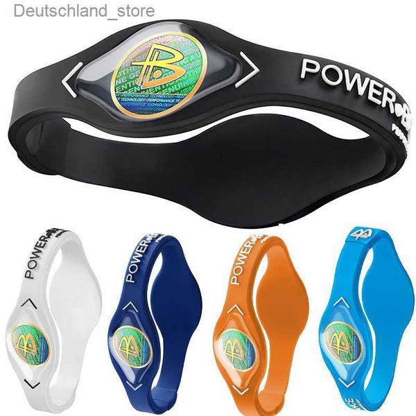 Pulseras de encanto Power Energy Hologram Pulsera para hombres Pulseras deportivas Balance Ion Terapia magnética Mujeres Sile Band Q230925