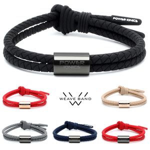 Bracelets à breloques Power Ionics WEAVE BAND Ions imperméables unisexes et Germanium Sports Fashion Bracelet Lettrage gratuit Cadeaux 230404