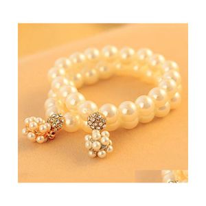 Bedelarmbanden mooie parel voor vrouwen imitatie kralen sieraden balarmband yzedibleshop drop levering dhrhv