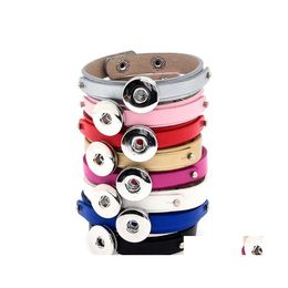 Bedelarmbanden Pretty Snap Button Fashion Noosa Chunks Leather Ginger Sieraden Charms Fit 18Mm Chunk Snaps Dh Drop Delivery Dh3Wb