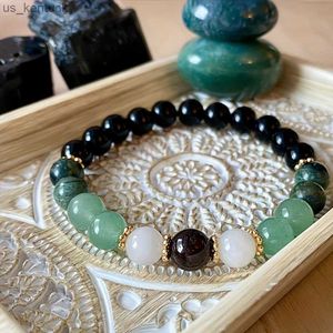 Pulseras con dijes, pulsera de cuentas elásticas de abundancia de dinero y prosperidad, Mala de buena suerte para mujeres y hombres, regalo de joyería