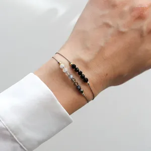 Bedelarmbanden Beschermingsarmbandenset |Handgemaakte kristal zwarte toermalijn genezing voor haar cadeau