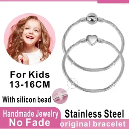 Charm Armbanden Pulseira Roestvrij Stalen Armband Femme Hart Pandoraer Snake Chain Voor Kinderen Fit Originele Kinderen Sieraden Gift