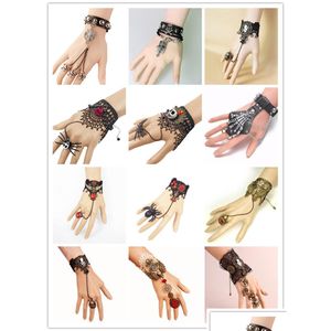 Bedelarmbanden punkring armband vintage steampunk handschoenen pols manchet tandwiel Victoriaans kostuum een ​​sieraden accessoires kant han dhgarden dhcm7