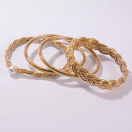 Bracelets de charme Rainbery tissage à la main or paillettes en cuir pour femmes filles bracelets boucle bijoux mode JB0803