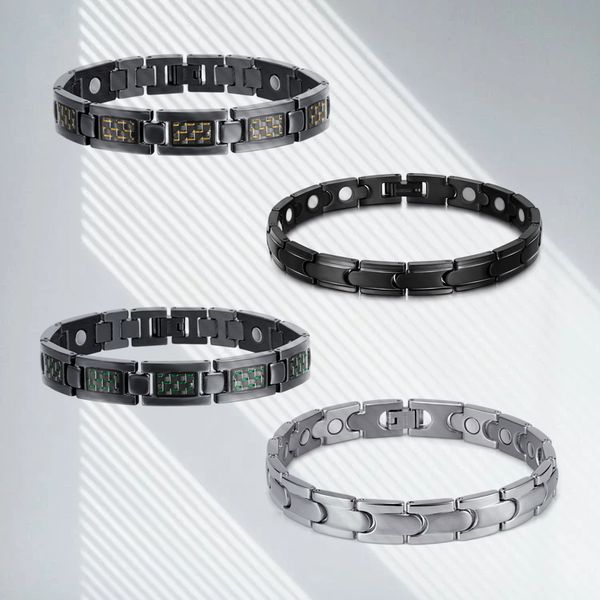 Bracelets de charme Rainso Bio Energy Bracelet Bracelet magnétique soulagement des soins de santé la douleur Bracelets pour hommes amitié bijoux mode 230907