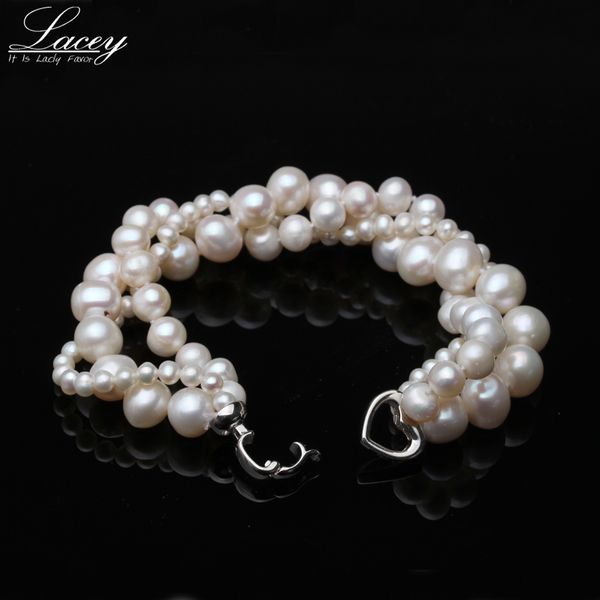 Bracelets porte-bonheur véritable grande perle de culture pour femmes, cadeaux de fête, brins faits à la main, perles d'eau douce naturelles, bracelets en Agate 230307