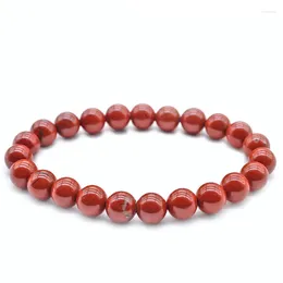 Bracelets de charme Perles de corail rouge Jades Bracelet en pierre naturelle Bracelet Yoga Méditation Bijoux Cadeaux d'amitié 6mm 8mm 10mm