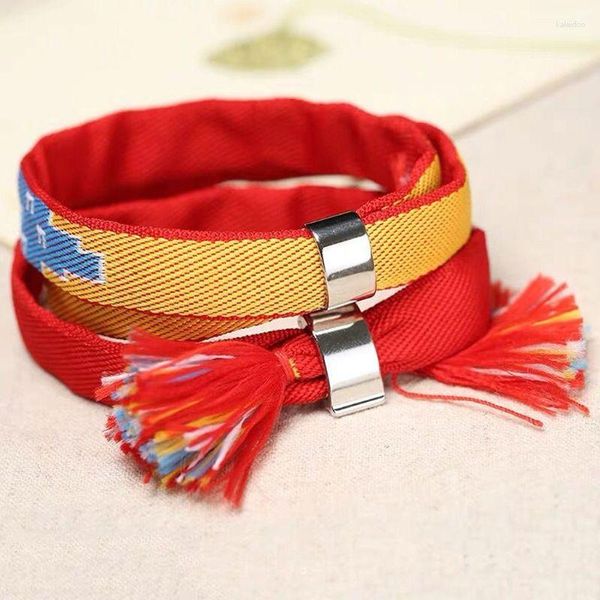 Pulseras con dijes Brazalete de la suerte rojo Pulsera de cuerda de mano de anime Regalo sorpresa para novio Novia