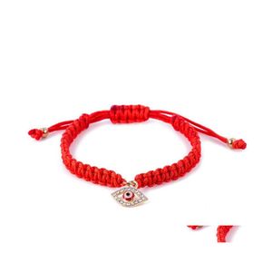 Bracelets de charme bracelet rouge Bracelet Evil Eye Amet Protection de fil LuckyHat Drop Livrot Jewelry Dhtro