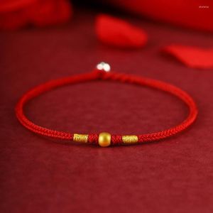Pulseras con abalorios, pulsera de hilo rojo para hombres y mujeres, cuerda de protección de la suerte, hilo trenzado tibetano hecho a mano, tejido surfero