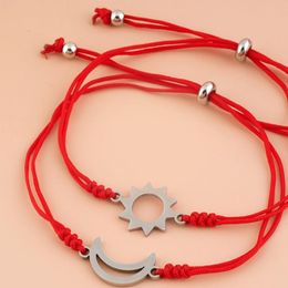 Bracelets à breloques chaîne rouge du destin pour couple, petit ami et petite amie, cadeaux pour ses relations longue distance