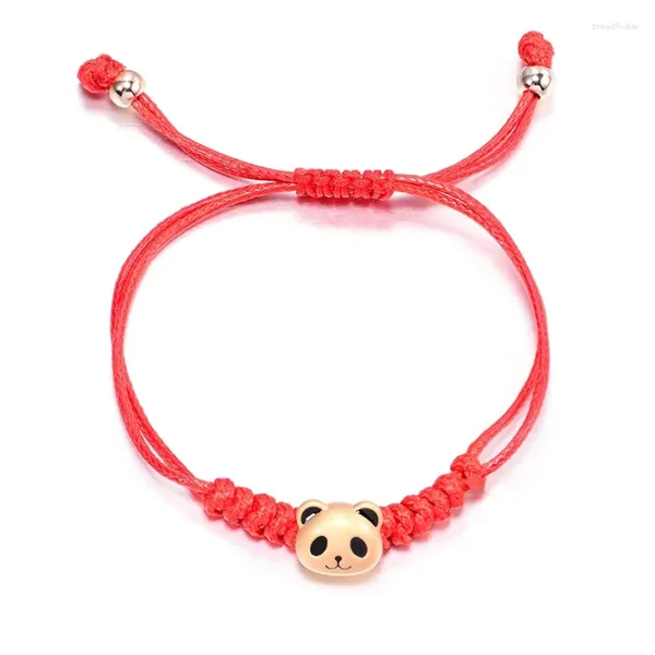 Bracelets de charme en alliage de corde rouge