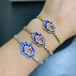 Bedelarmbanden religie hamsa dames verstelbare vergulde mode kristallen paar voor vrouwen meisjes sieraden cadeau vriendin