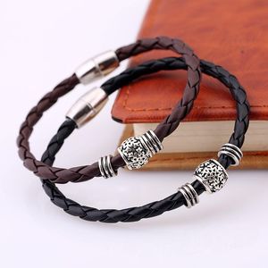 Bedelarmbanden retro magnetische armband charmes mannelijke vrouwelijke vriendschap armbanden voor koppels dames lederen heren braclet