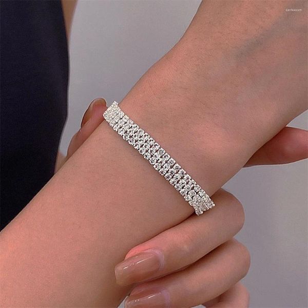 Bracelets de charme Bracelet strass pour femmes filles à la mode Style coréen pendentif bracelets bijoux cadeaux ami fille 2023 tendance