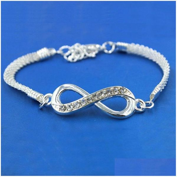 Pulseras con dijes Rhinestone Infinity Pulsera Hombres Joyería Cruz Búho Mariposa Fátima Mano Mal de ojo Charm Brazalete Moda Animal Diseño DHH0I