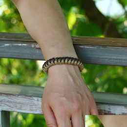 Bracelets de charme Bracelet de corde tissé à la main simple tresse bracelet manchette pour femmes hommes bijoux de mode sera et Sandy Drop Livraison Dhndf